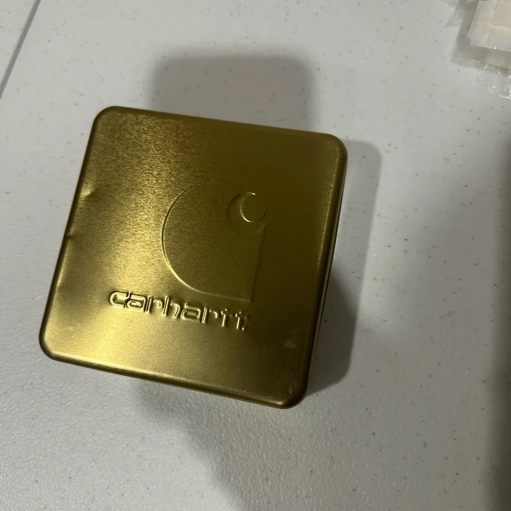 Carhartt Gold Metal Storage Tin